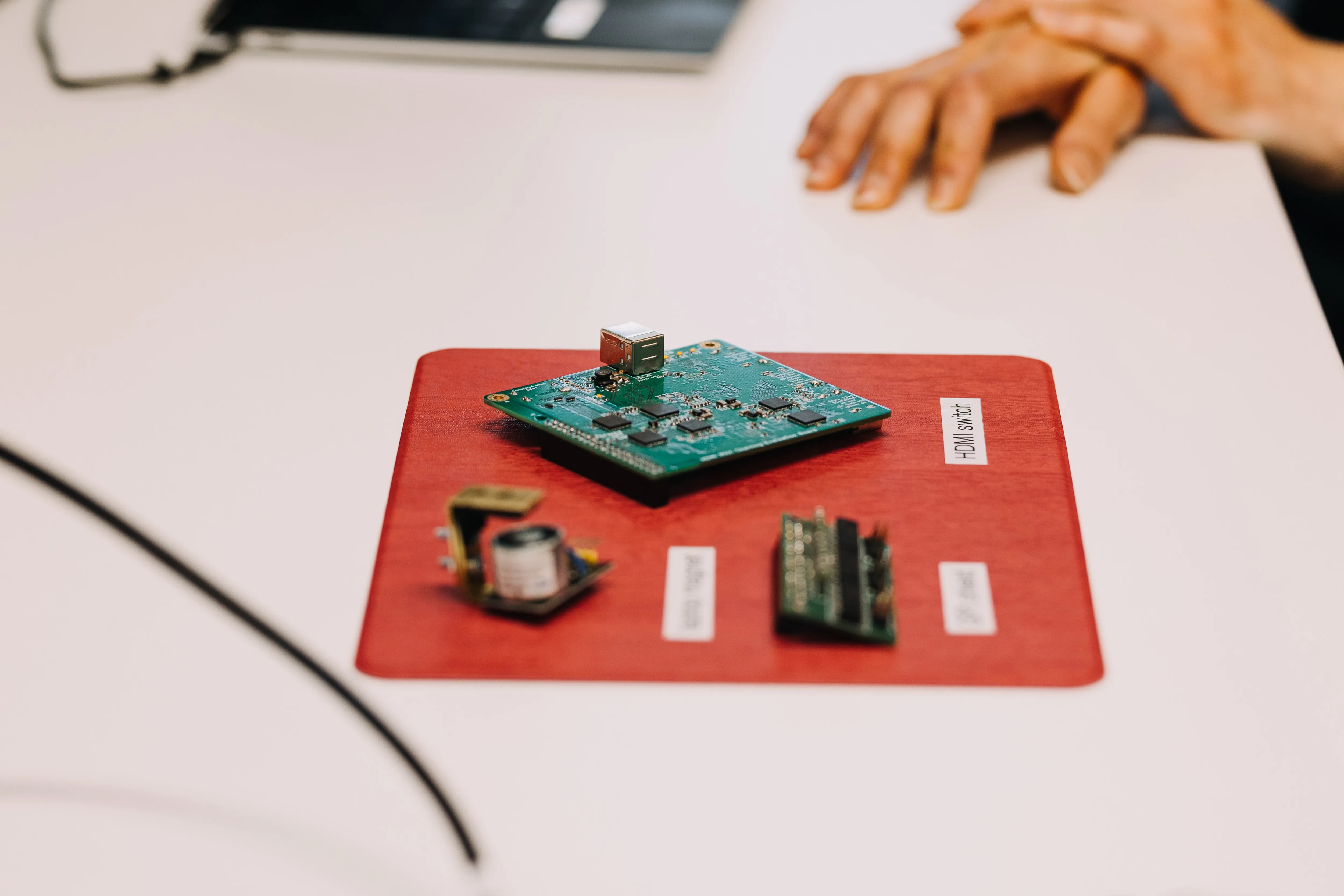 A selection of specialized boards built to automate off-the-shelf hardware (©️Franziska Kestel Fotografie)