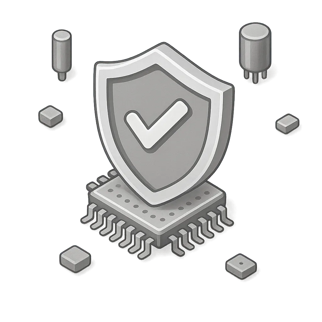 Shield on microchip representing secure embedded hypervisor